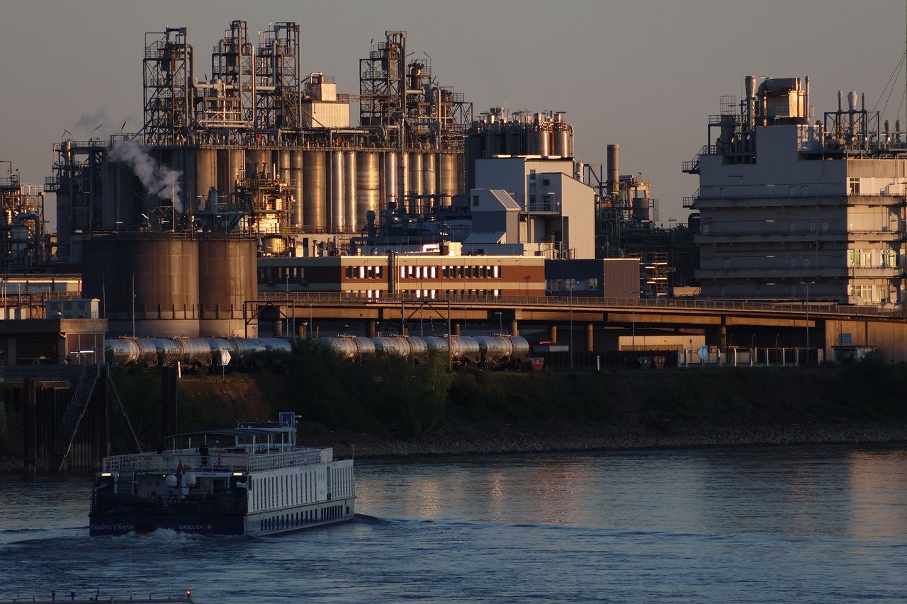 industry, port, rhine, ship, industrial port, cologne
